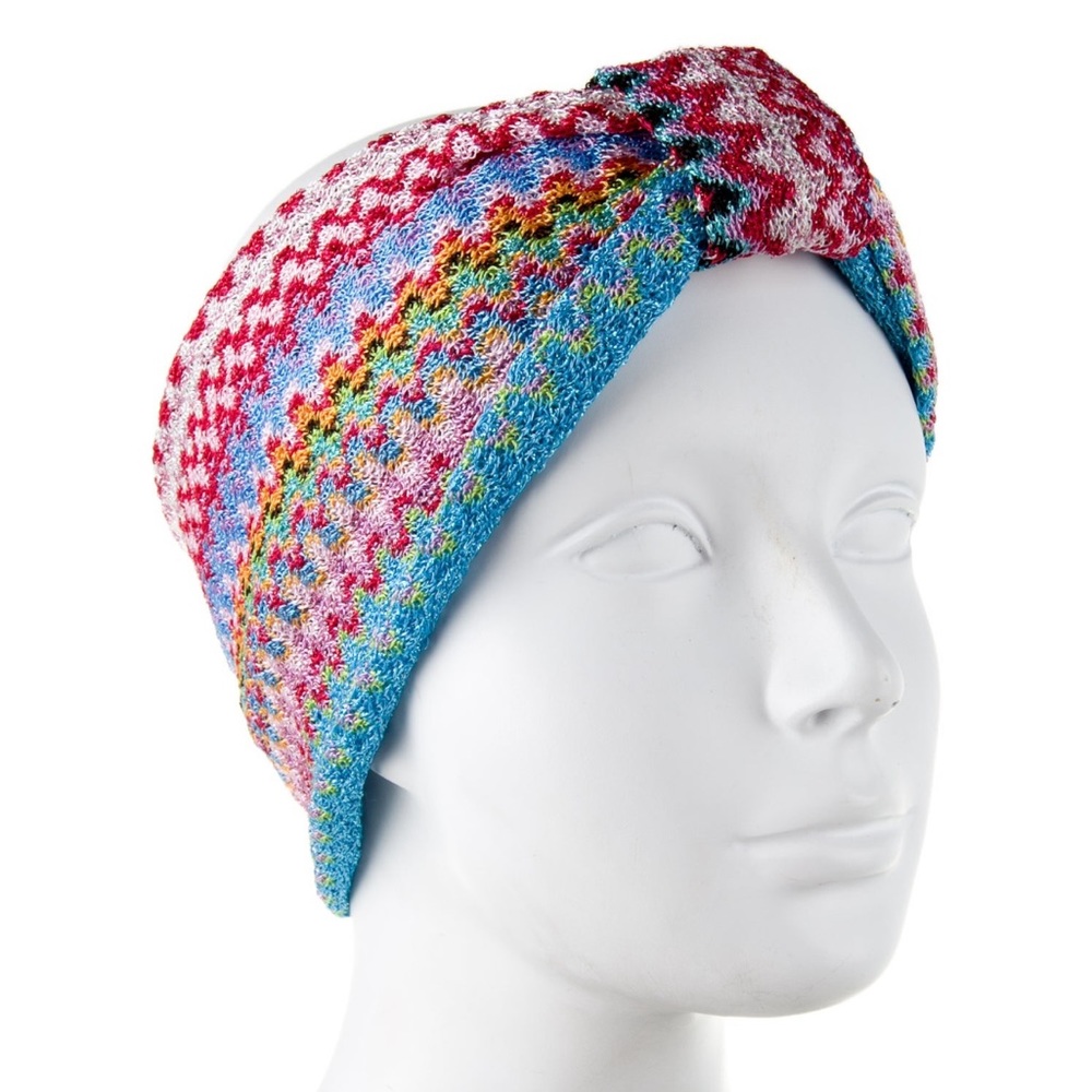 Missoni Wide Woven Headband with Metallic Accents